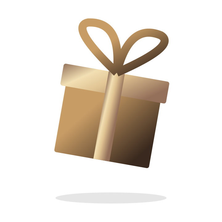 Thank-you gift illustrative placeholder