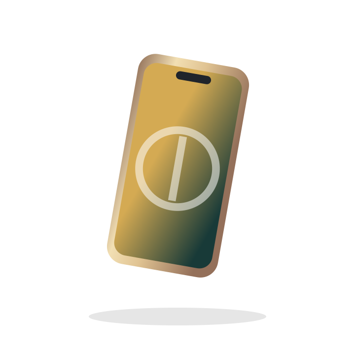 Phone stand illustrative placeholder